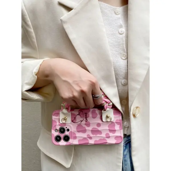 Stylish Handbag-Style Phone Case with Braided Handle