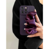 Luxury Satin Scrunchie Phone Case – Deep Purple