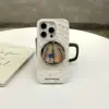 Minimalist Speckled Phone Case with Detachable Pumpkin Stand