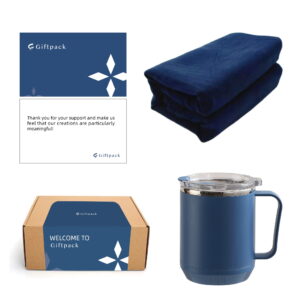 Cozy Corporate Set – 100-Piece Blanket & Mug Pack