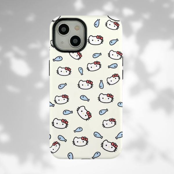 Minimalist Hello Kitty Pattern Phone Case – Cute & Playful Design