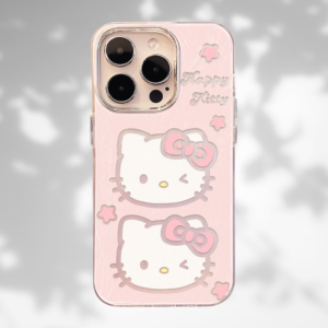 Cute Happy Kitty Phone Case – Transparent & Stylish for Cat Lovers