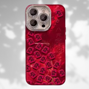 Lucky Red Phone Case with Bow Bead Bracelet – Symbol of Fortune & Elegance