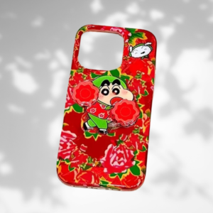 The Floral Cartoon Shin-Chan Phone Case is a vibrant and playful addition to your phone accessories.