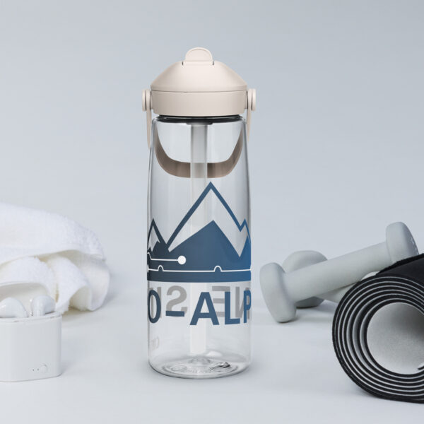 Wasserflasche mit Trinkhalm – Bild 3